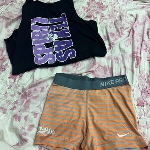 Sot tank in size L, and size M rays nike pros!